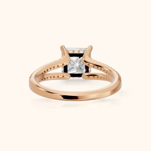Eternal Embrace Solitaire Princess Diamond Engagement & Wedding Ring