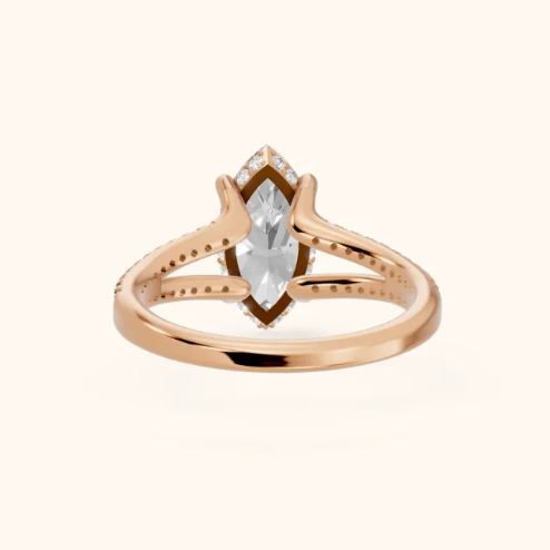 Eternal Embrace Solitaire Marquise Diamond Engagement & Wedding Ring