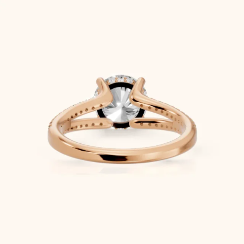 Eternal Embrace Solitaire Round Diamond Engagement & Wedding Ring
