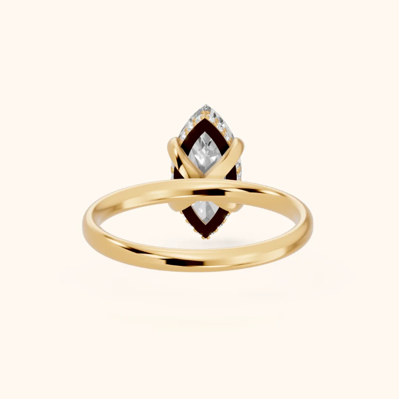 Marquise Diamond Engagement & Wedding Ring