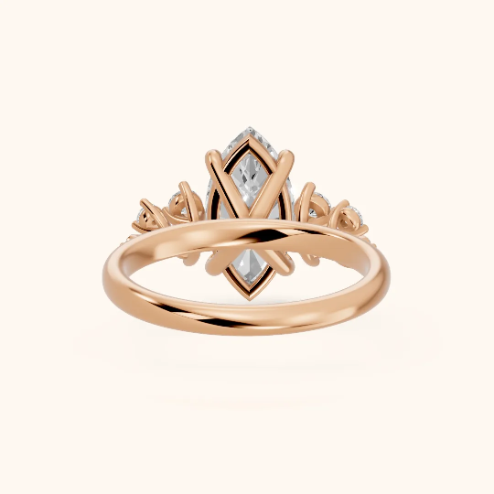 Evelina Bloom Marquise Diamond Engagement & Wedding Ring