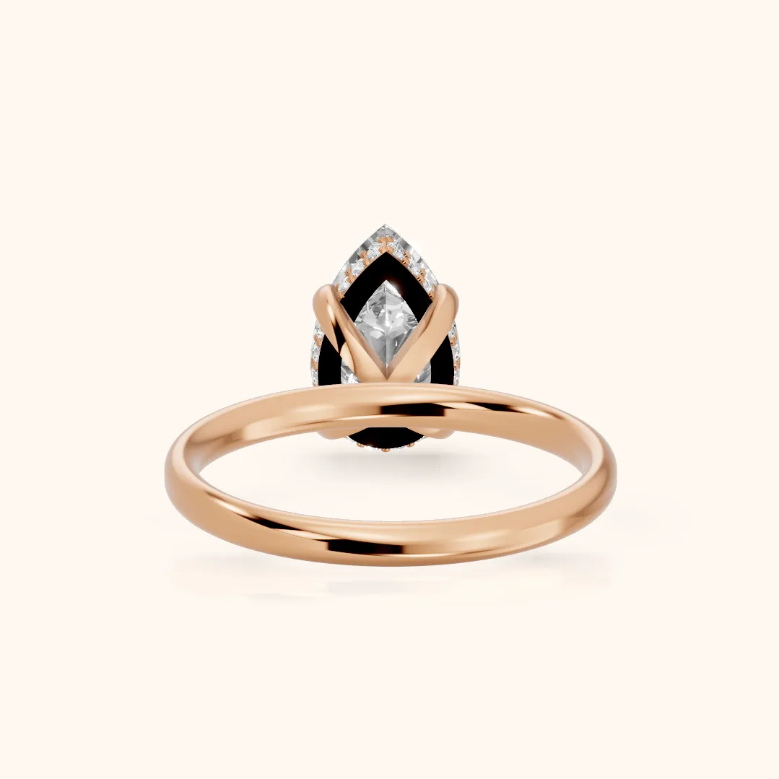 Pear Diamond Engagement & Wedding Ring