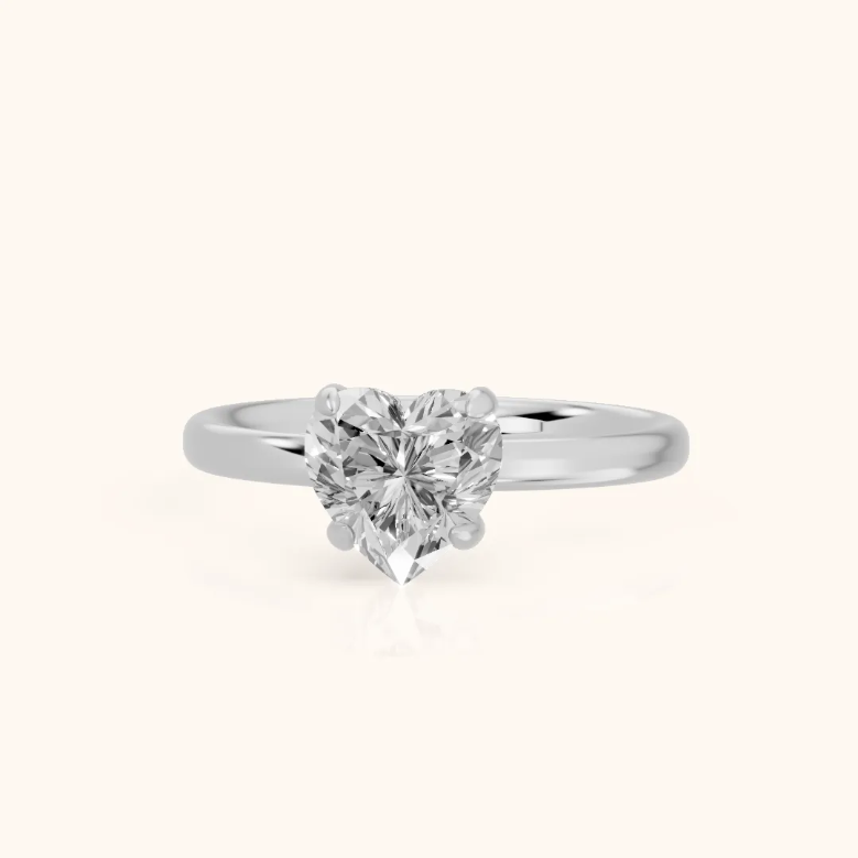 Heart Diamond Engagement & Weddind Ring
