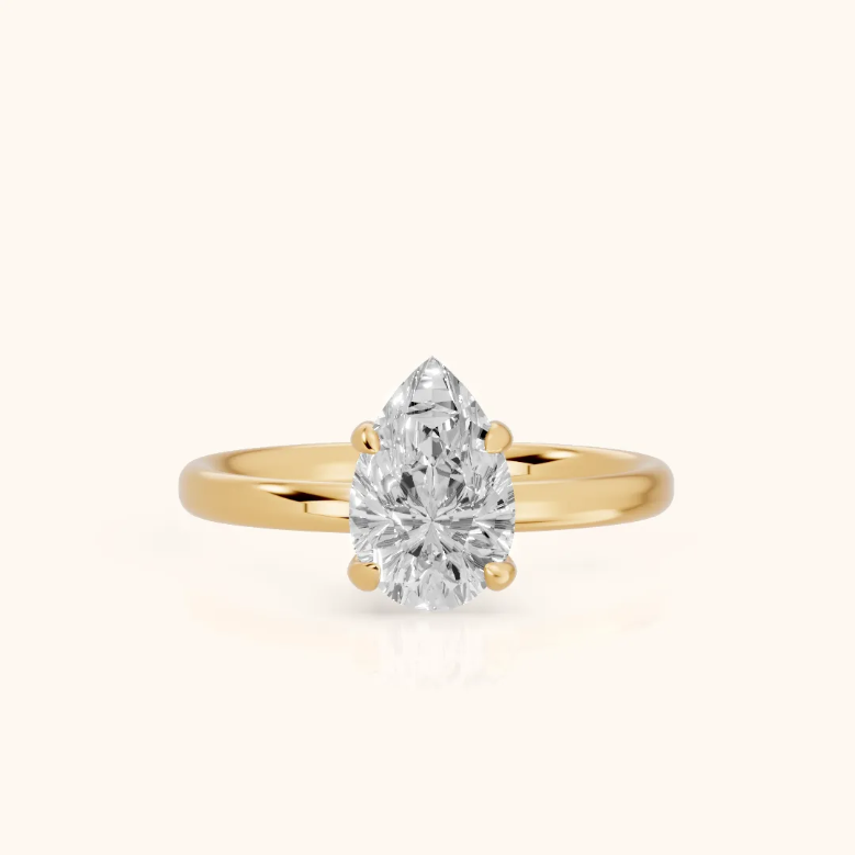 Pear Diamond Engagement & Wedding Ring
