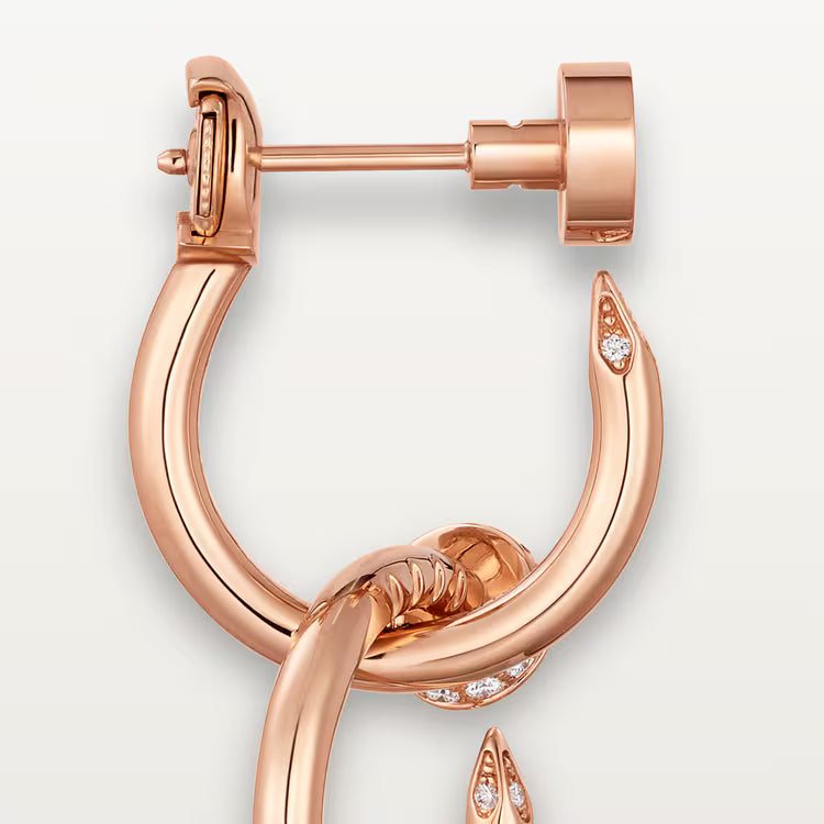 Celestial Circle Diamond Drop Earrings
