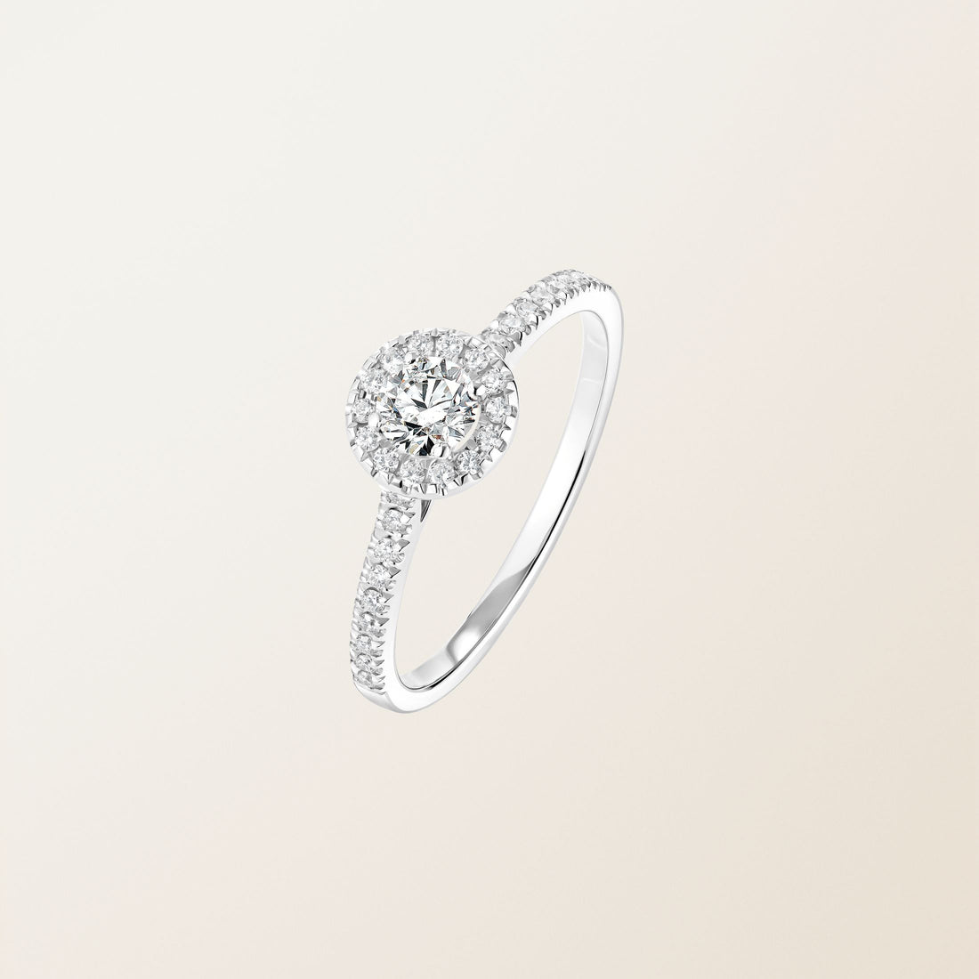 Auréole — Round Halo Diamond Engagement Ring