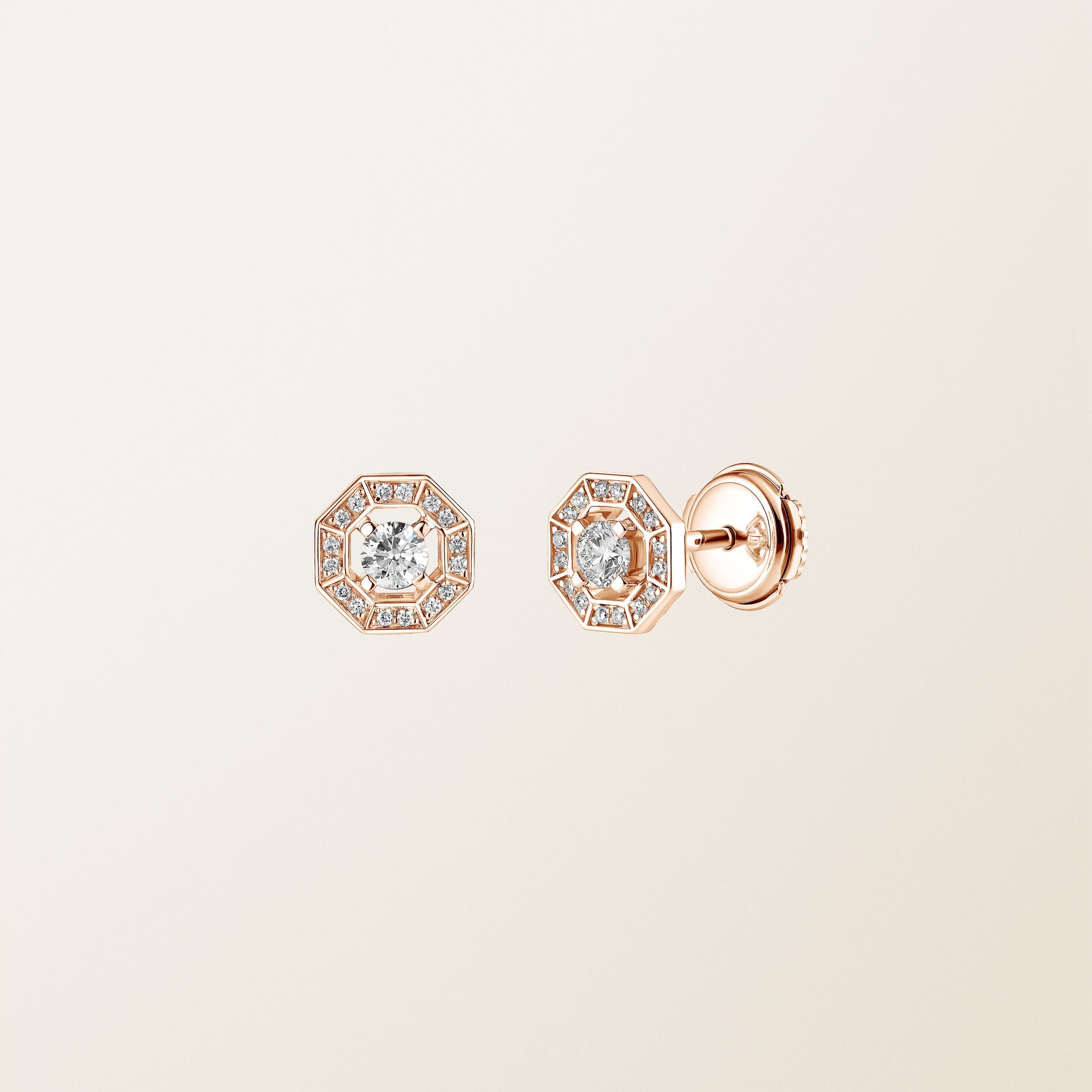 The Octavia Halo Diamond Stud Earrings