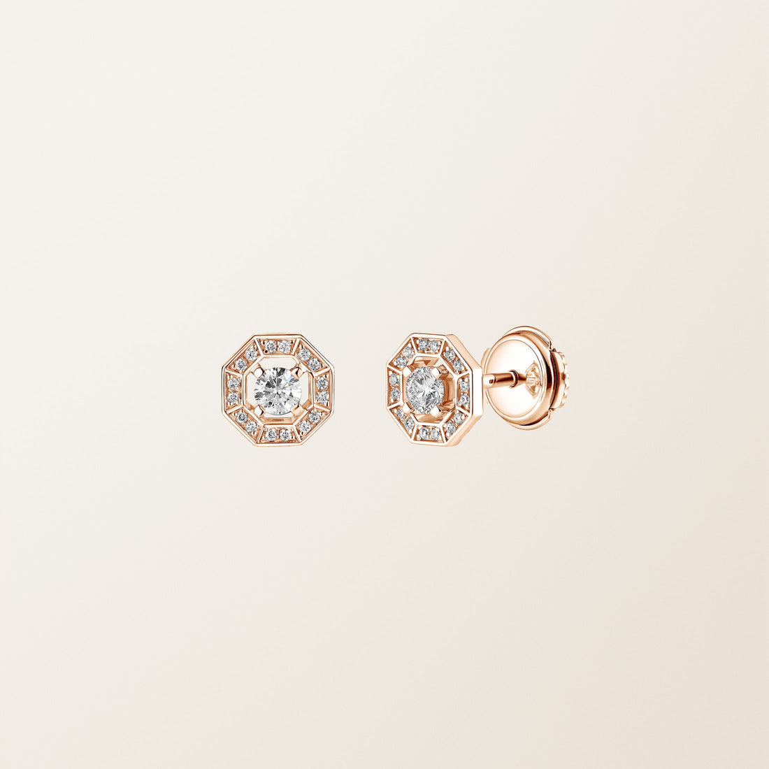 The Octavia Halo Diamond Stud Earrings