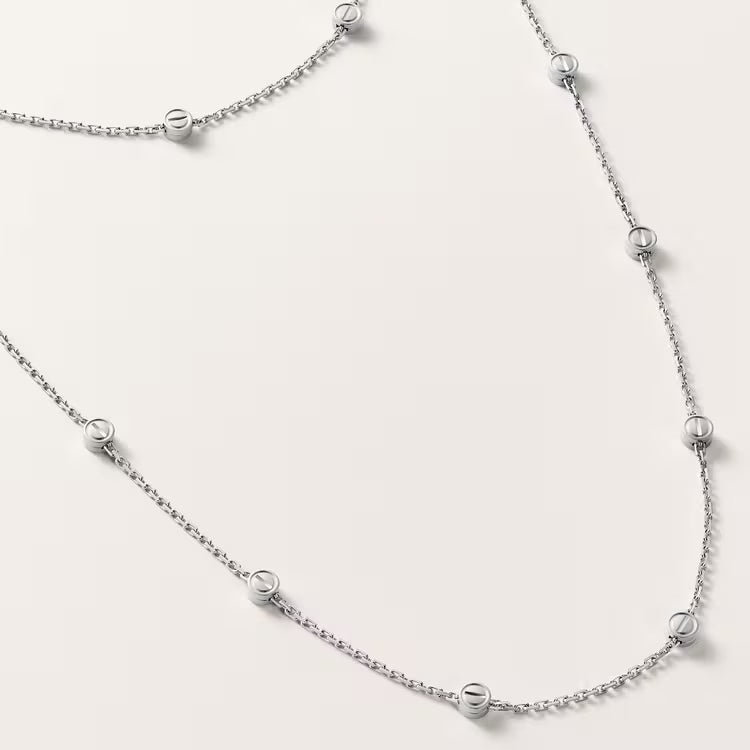 Celeste Beaded Layered Long Chain Necklace