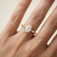 Elena Radiance Solitaire Oval Diamond Engagement & Wedding Ring