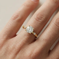 Elena Radiance Solitaire Round Diamond Engagement & Wedding Ring