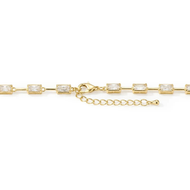Emerald Cut Diamond  Drop Necklace
