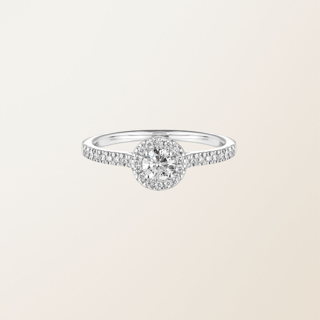 Auréole — Round Halo Diamond Engagement Ring