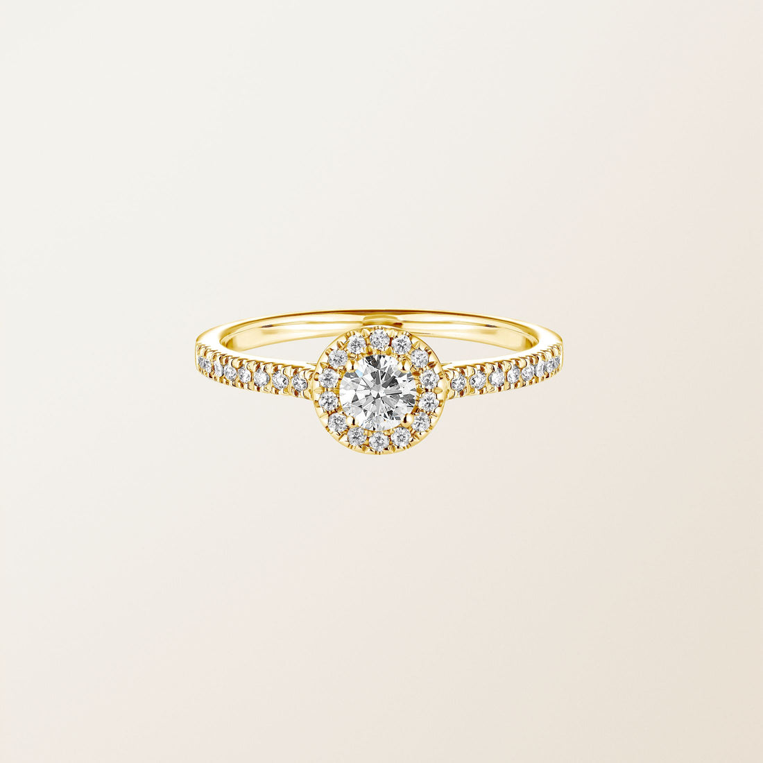Auréole — Round Halo Diamond Engagement Ring