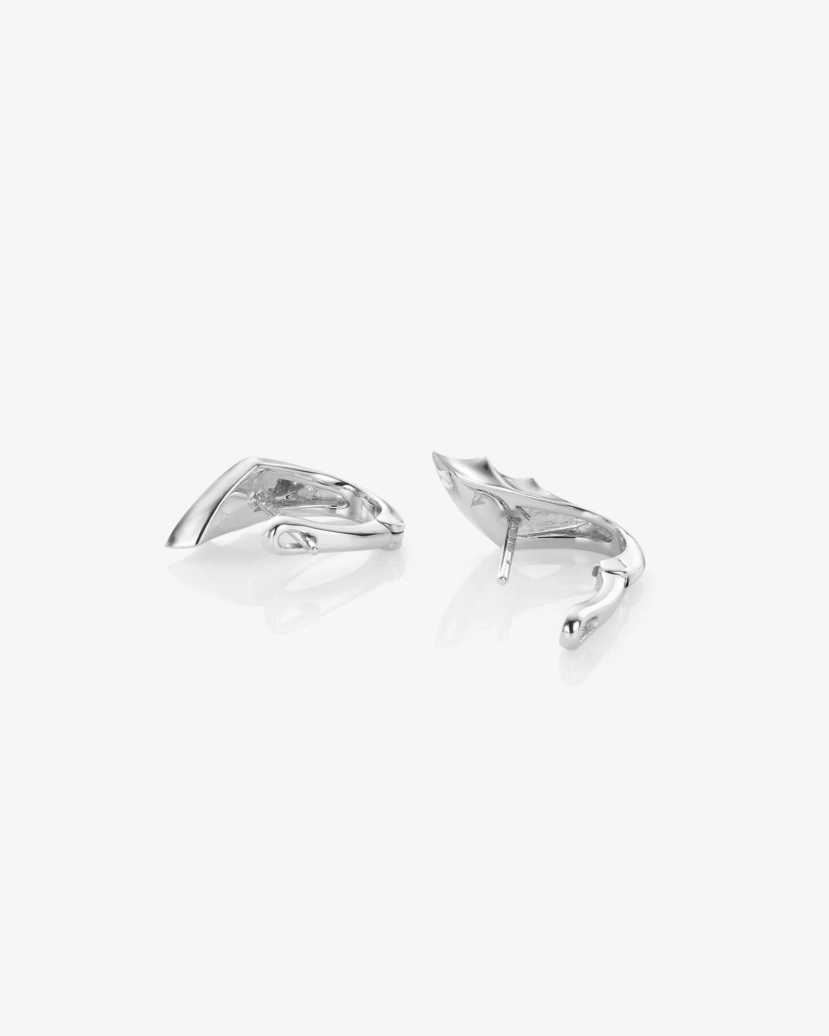 Aurelia Sculpted Leaf Diamond Earrings