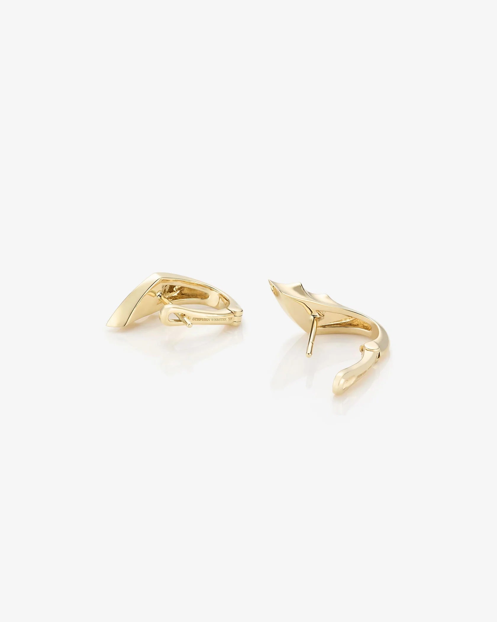 Aurelia Sculpted Leaf Diamond Earrings