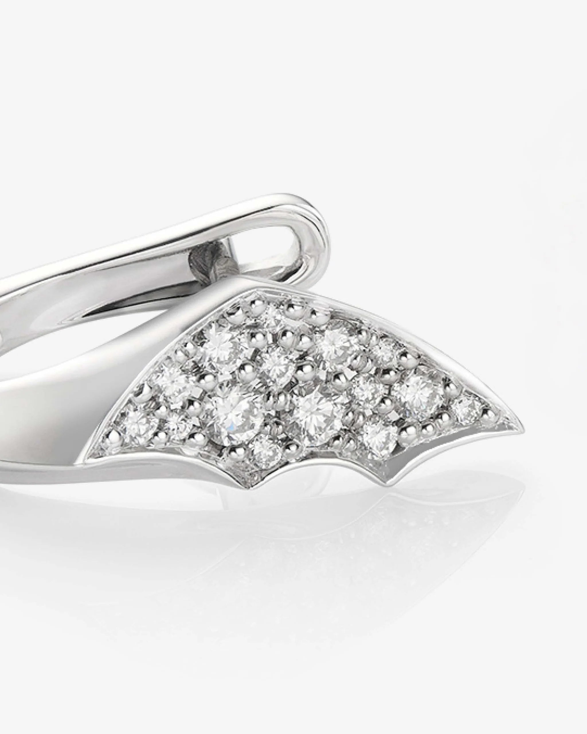 Aurelia Sculpted Leaf Diamond Earrings