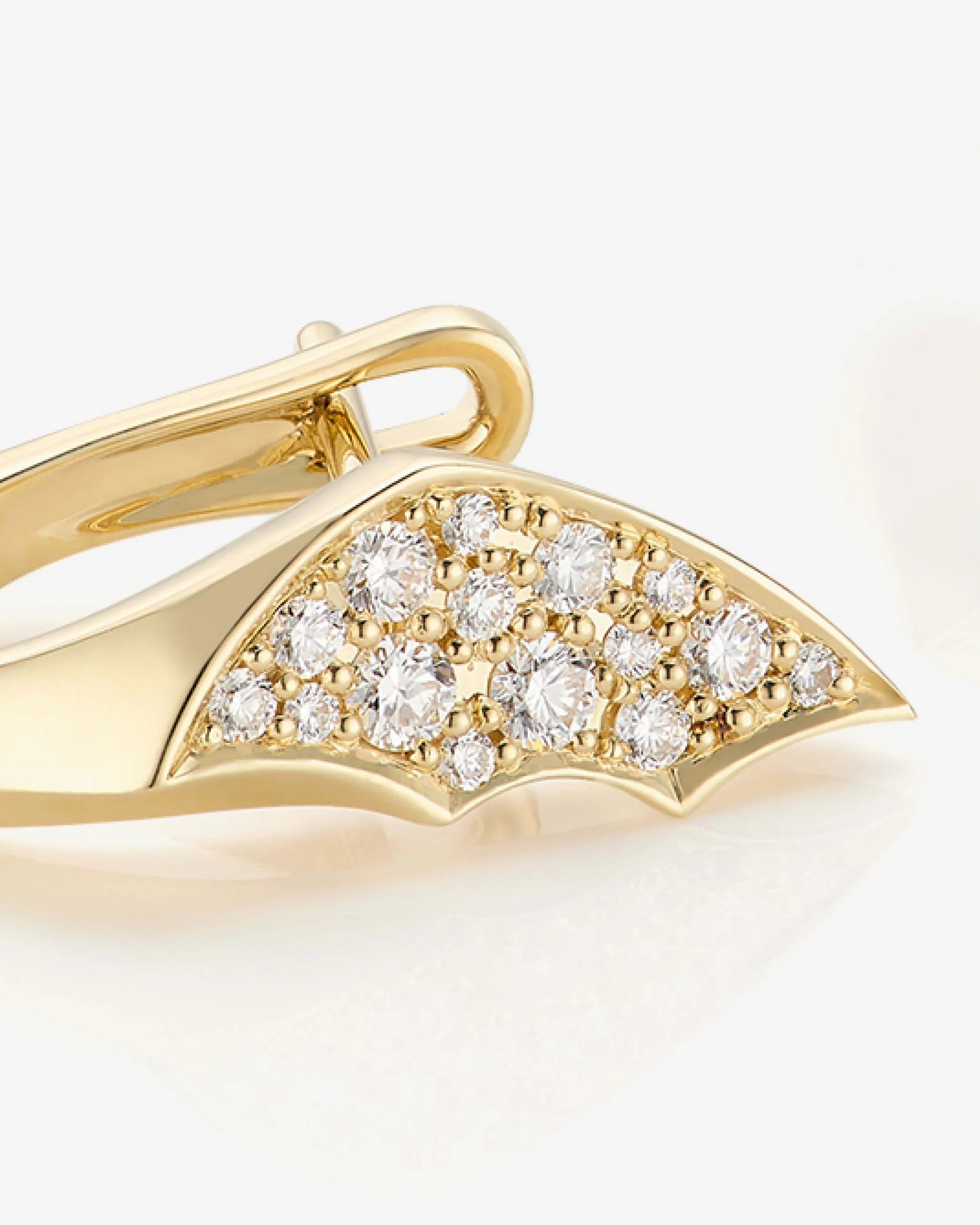 Aurelia Sculpted Leaf Diamond Earrings