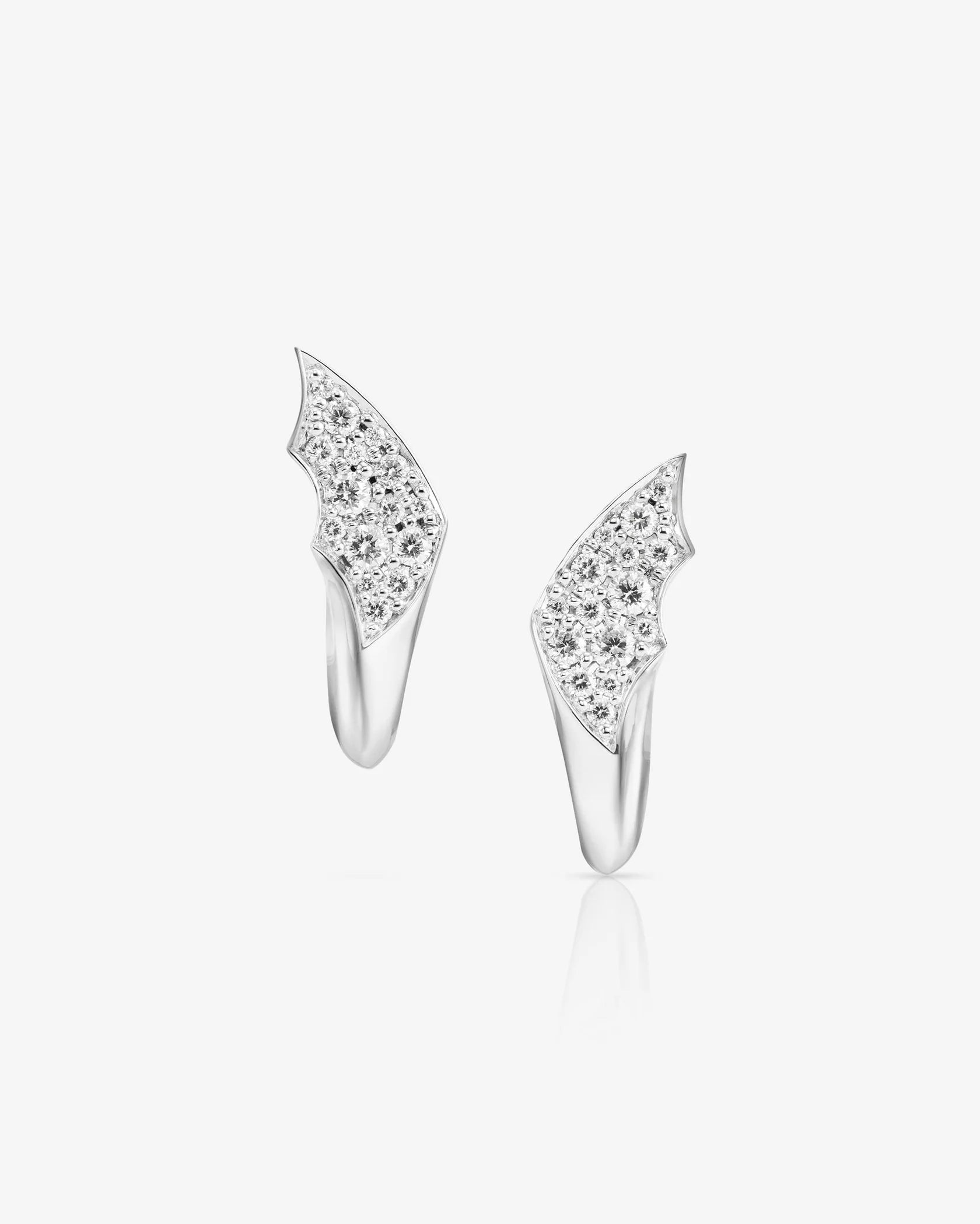 Aurelia Sculpted Leaf Diamond Earrings