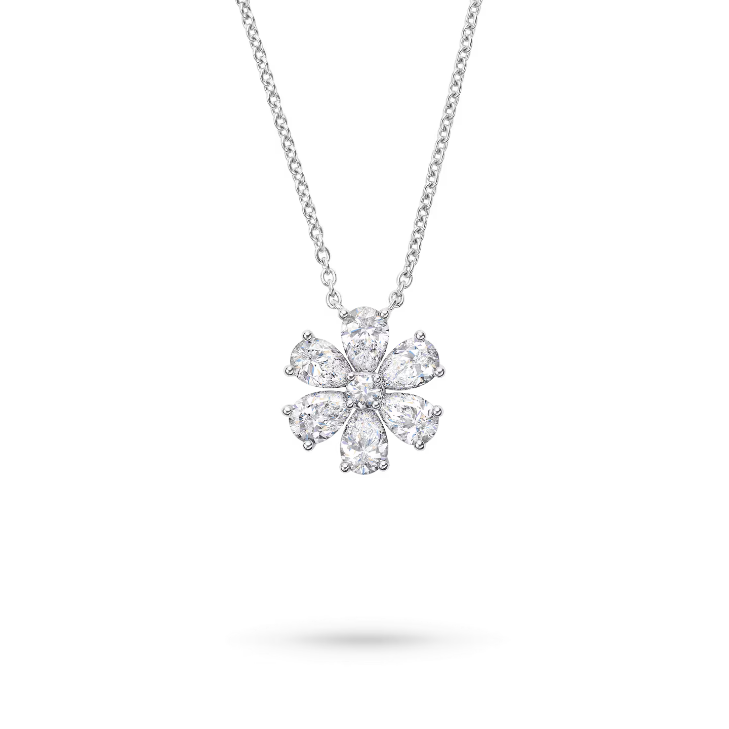 Flora Six-Petal Diamond Necklace