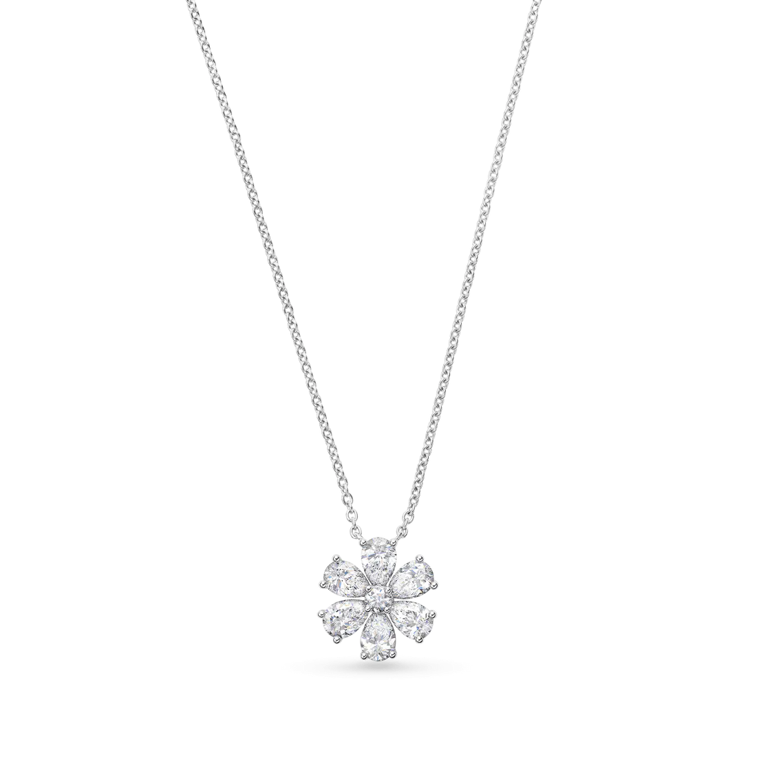 Flora Six-Petal Diamond Necklace