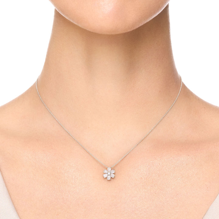Flora Six-Petal Diamond Necklace