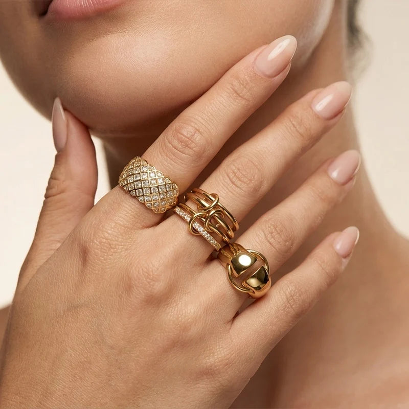 Celeste Lattice Diamond Ring