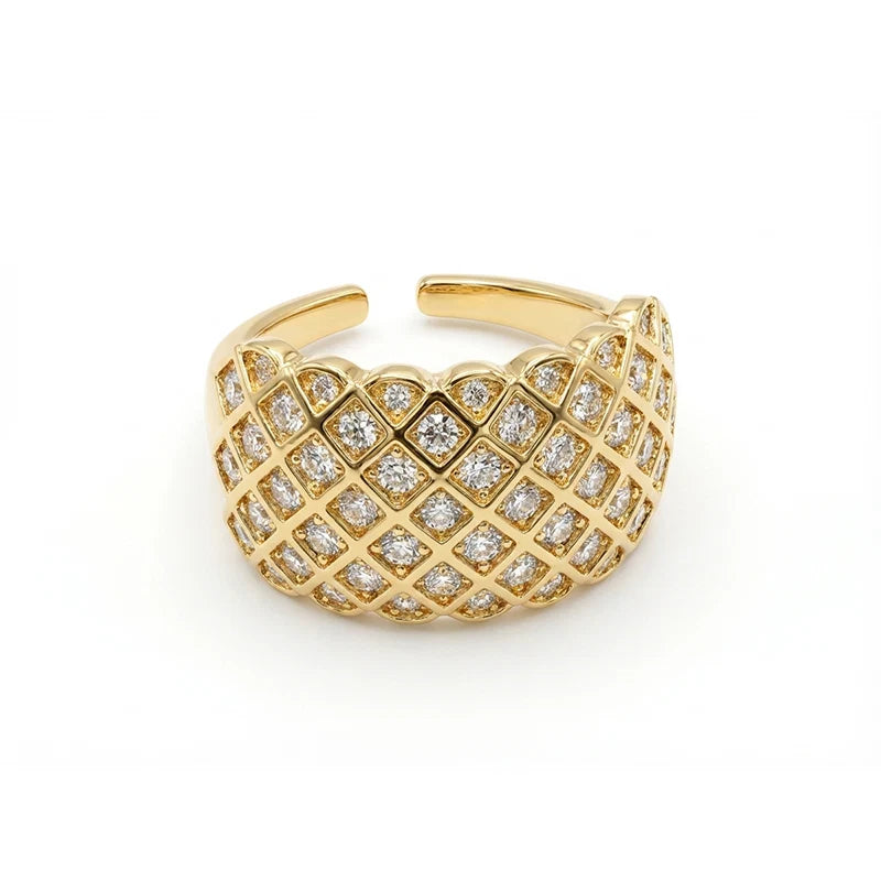 Celeste Lattice Diamond Ring