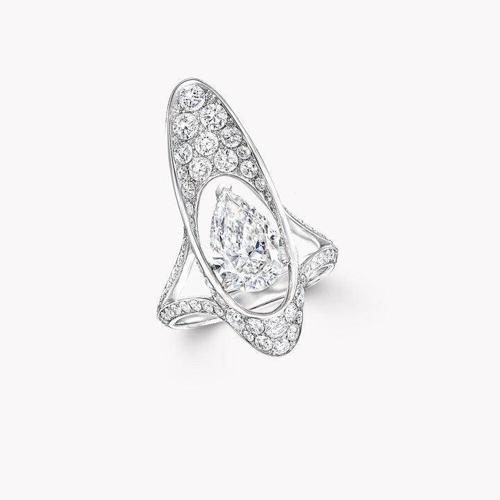 Solenne Pear Diamond Statement Ring
