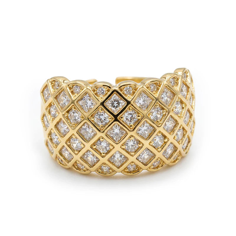 Celeste Lattice Diamond Ring