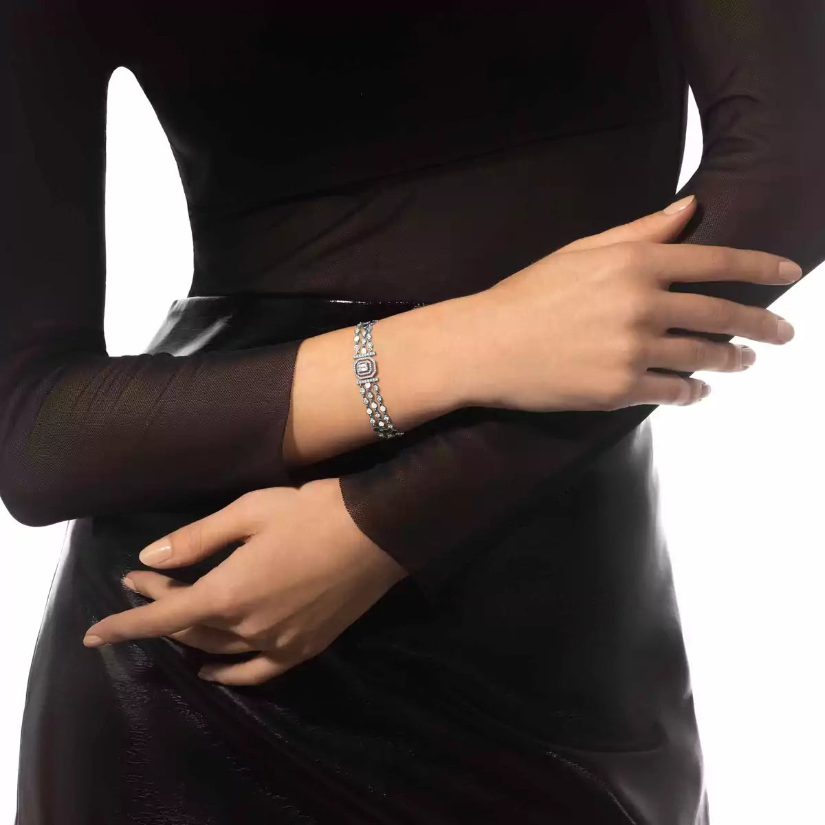 Zarelle Emerald-Cut Cascade Diamond Bracelet