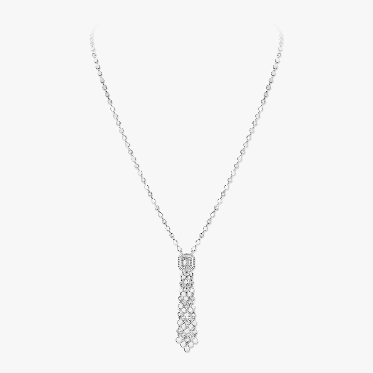 Zarelle Longline Diamond Pendant Necklace