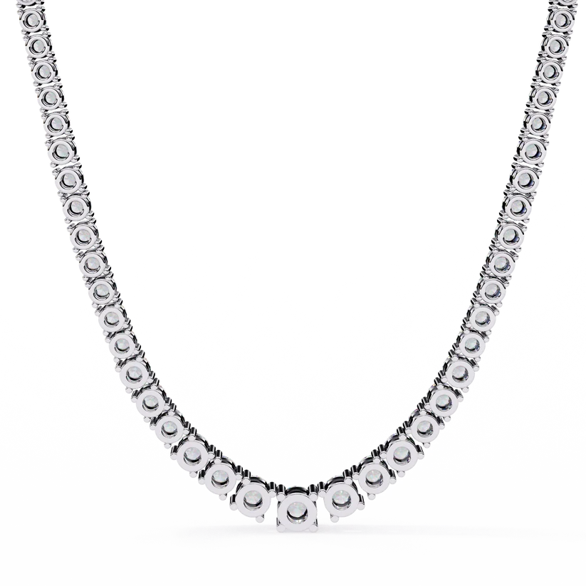 Celestial Graduated Round Diamond Tennis Necklace