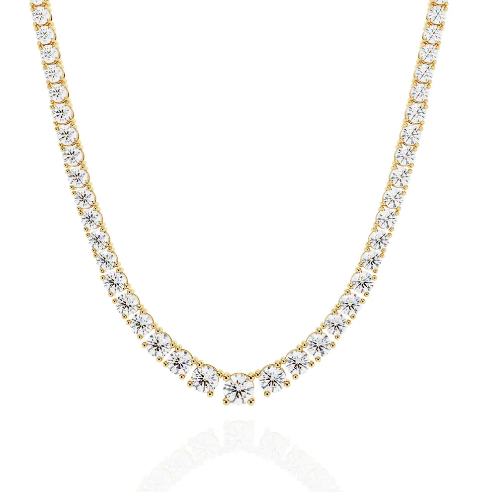Celestial Graduated Round Diamond Tennis Necklace