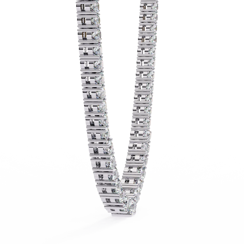 Celestial Graduated Round Diamond Tennis Necklace