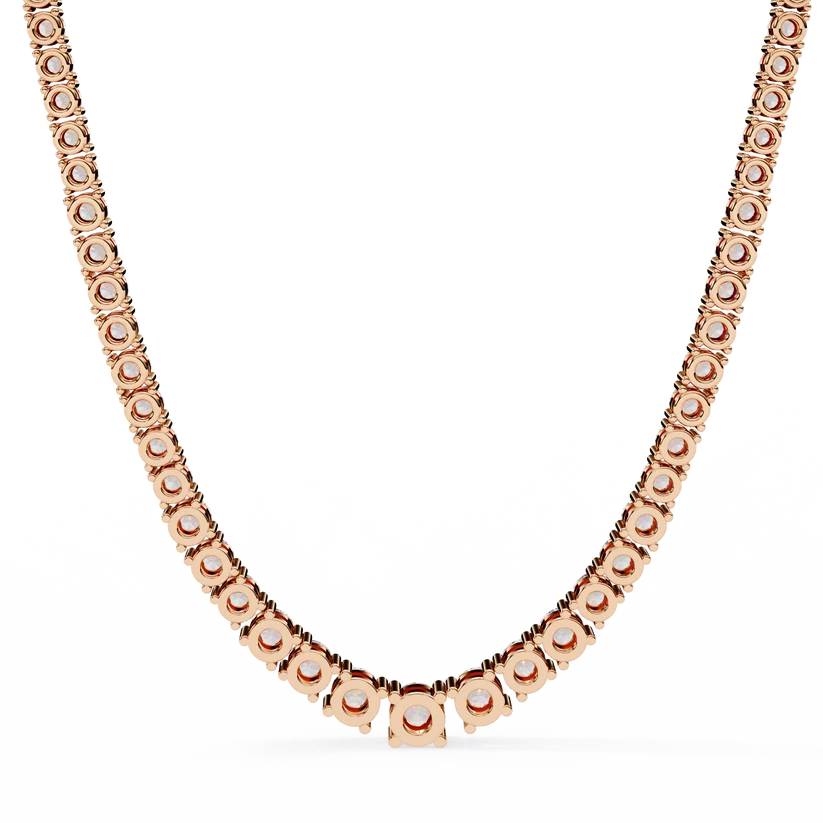 Celestial Graduated Round Diamond Tennis Necklace