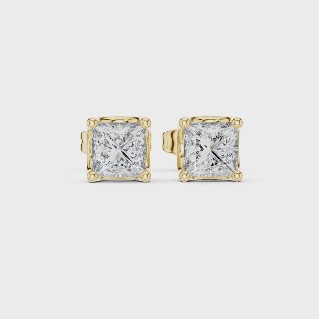 Eternal Facet Princess Diamond Earrings