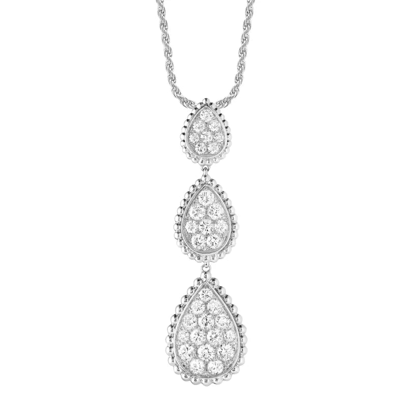 Celestia Triple Teardrop Diamond Necklace