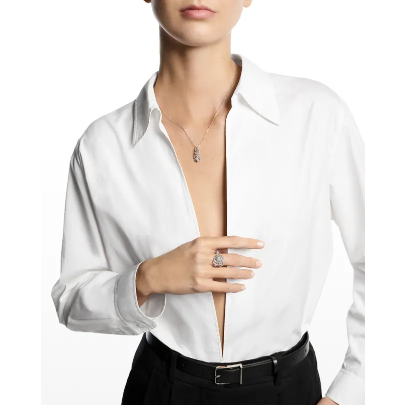 Étoile Feather Diamond Pendant Necklace