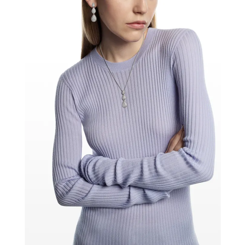 Celestia Triple Teardrop Diamond Necklace