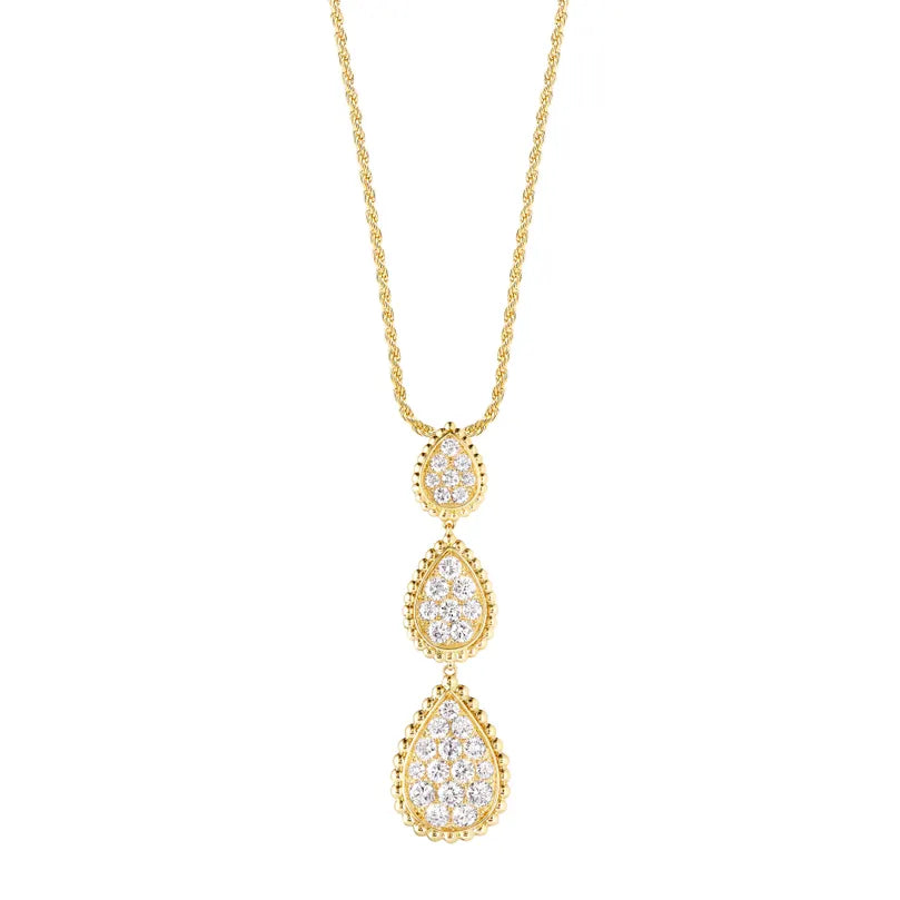 Celestia Triple Teardrop Diamond Necklace