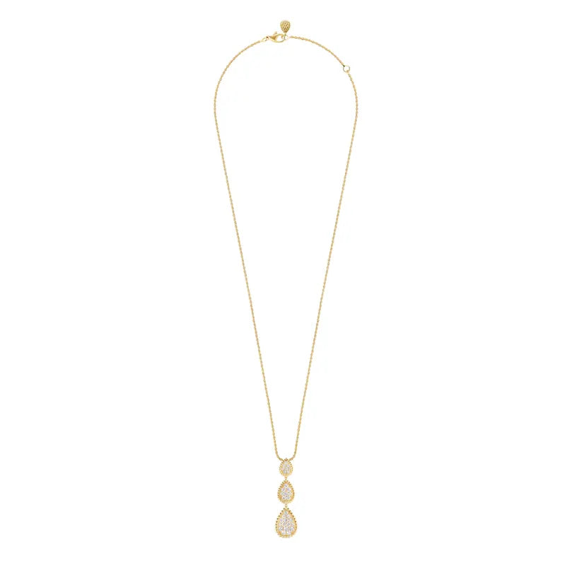 Celestia Triple Teardrop Diamond Necklace