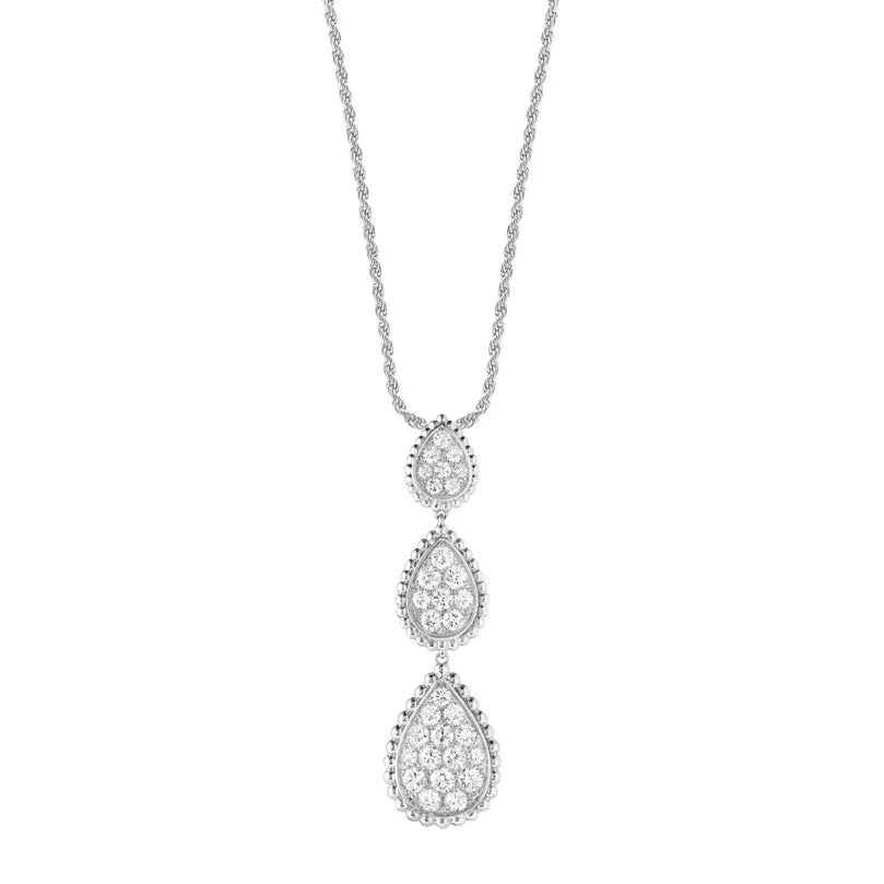 Celestia Triple Teardrop Diamond Necklace