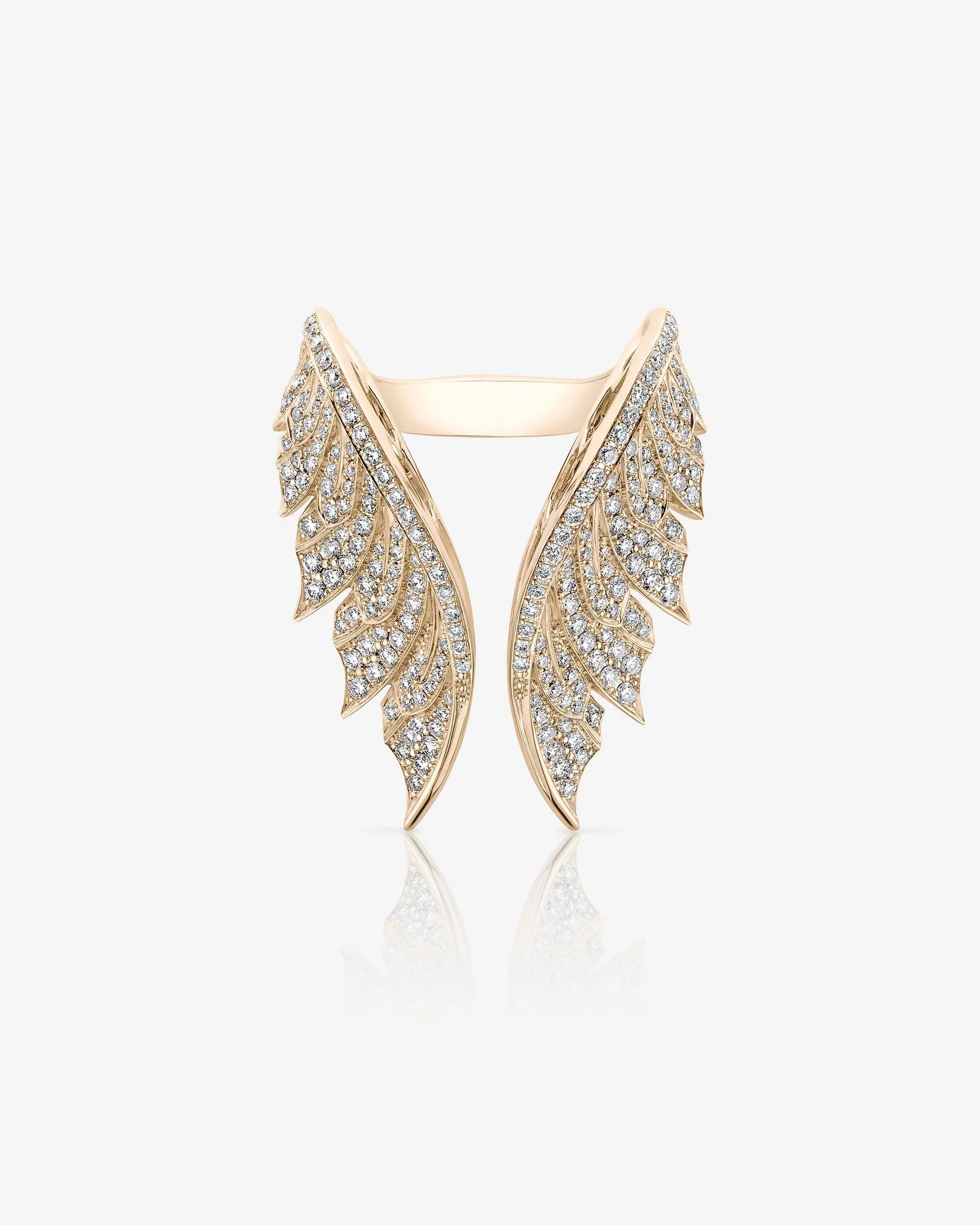 Open Tail Feather Ring