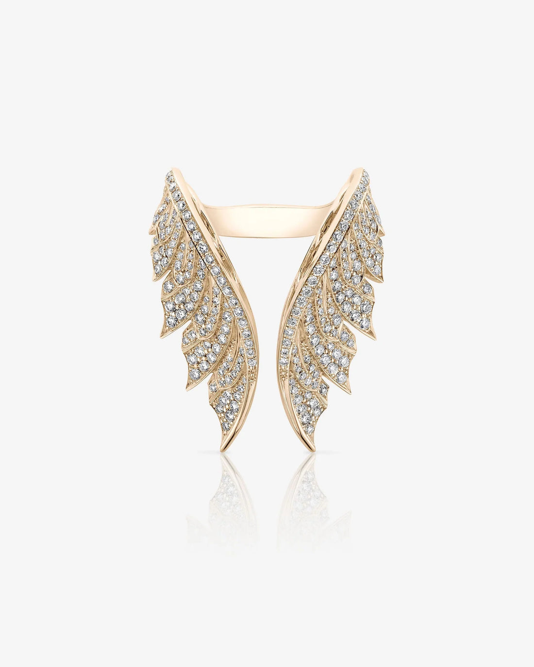 Open Tail Feather Ring