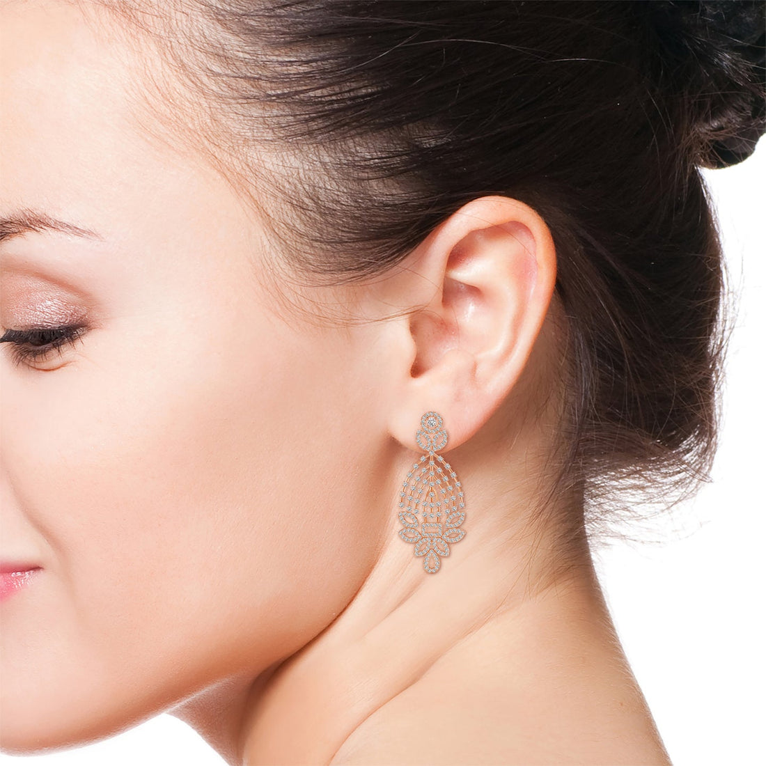 Gleam Grid Natural Diamond Earrings