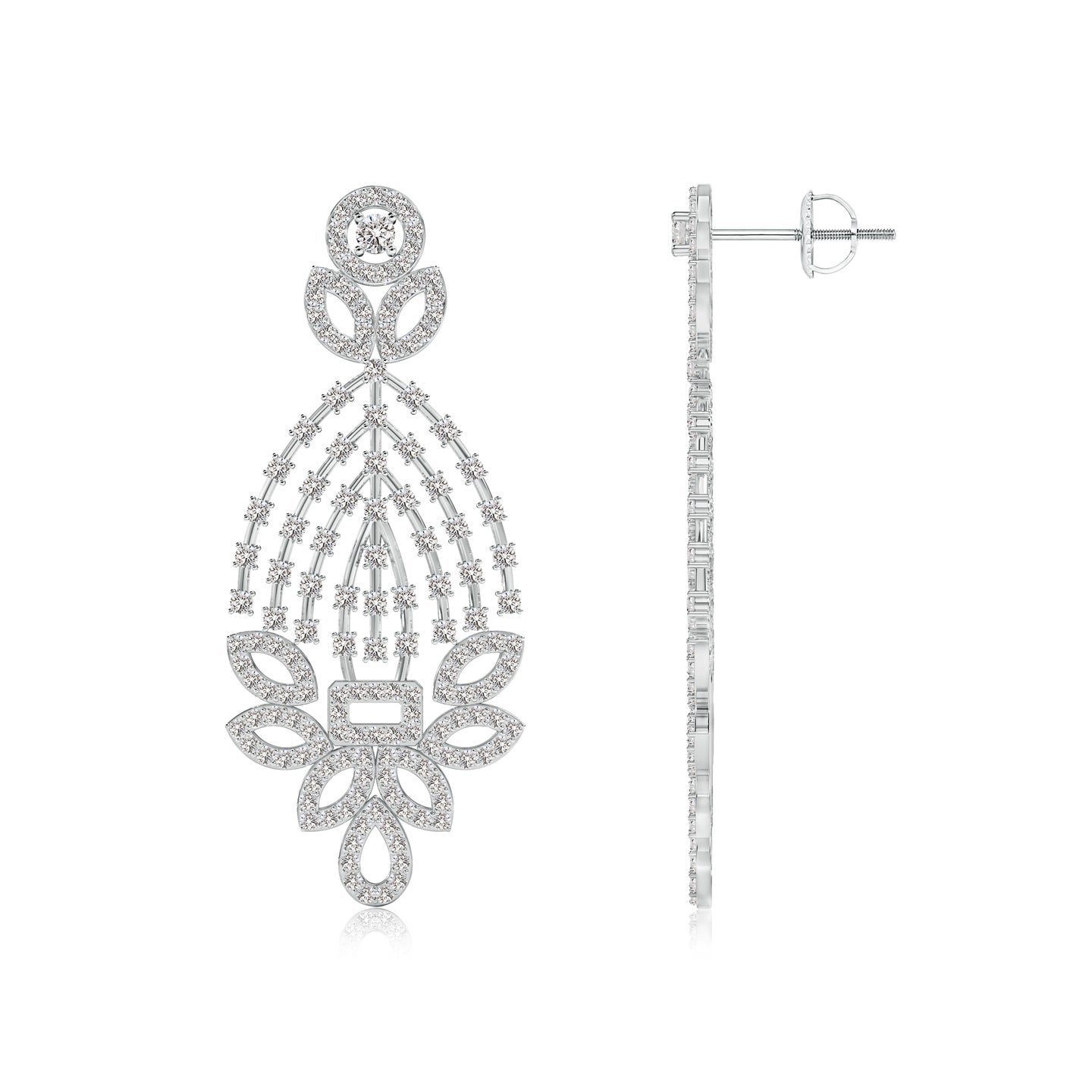 Gleam Grid Natural Diamond Earrings
