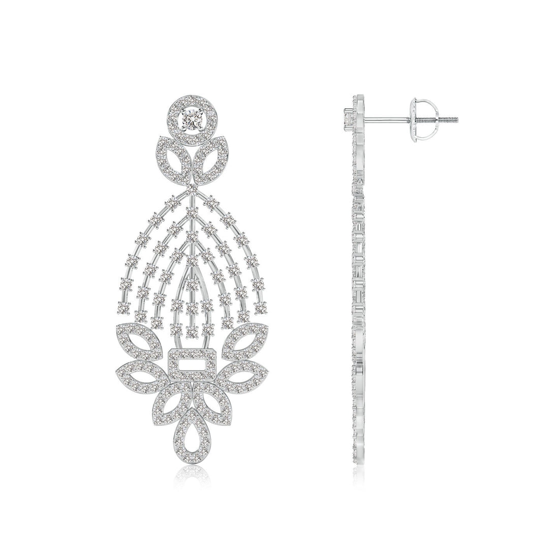 Gleam Grid Natural Diamond Earrings