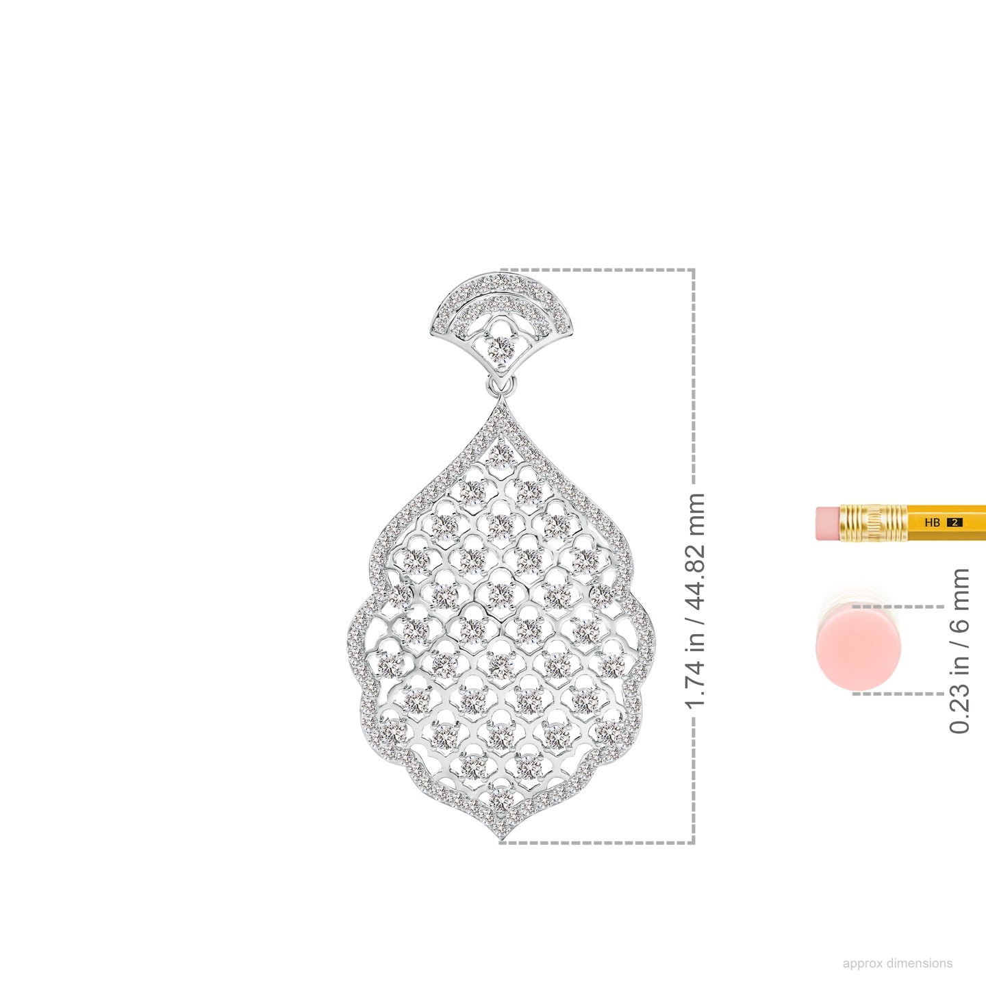 Rosette Filigree Natural Diamond Earrings