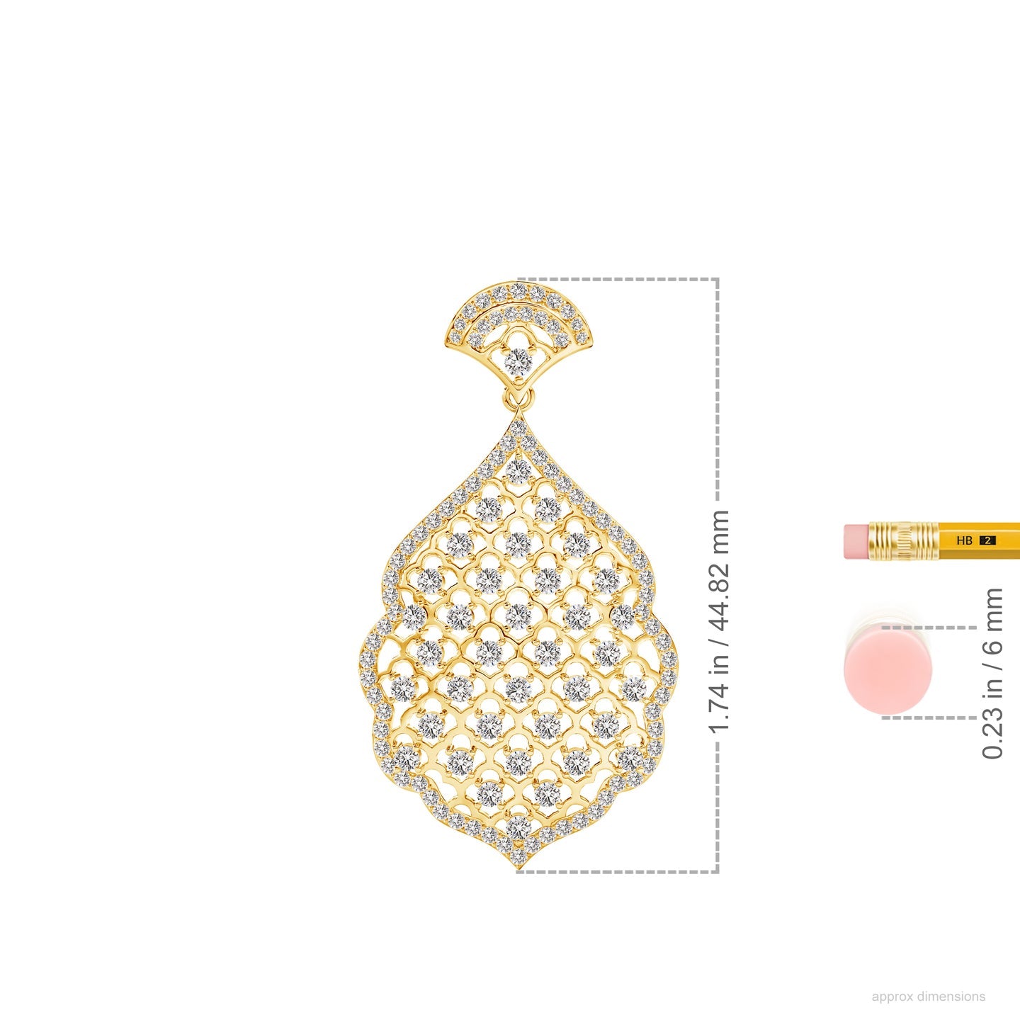 Rosette Filigree Natural Diamond Earrings